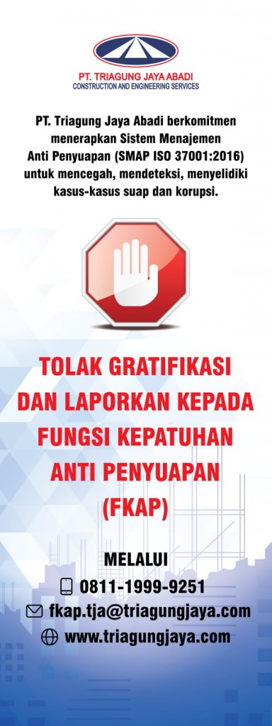 Triagung Jaya Abadi Tolak Gratifikasi